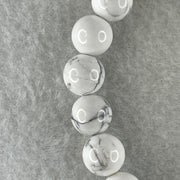 Natural Magnesite Calcite Beads Bracelet 30.38g 16cm 10.1mm 20Beads - Huangs Jadeite and Jewelry Pte Ltd