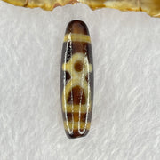 Natural Powerful Tibetan Old Oily Dark and Light Grown Agate Cai Shen Dzi Bead Heavenly Master (Tian Zhu) 6.49g 38.6 by 11.1mm - Huangs Jadeite and Jewelry Pte Ltd