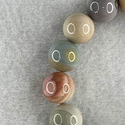Natural Alashan Agate Pastels Pink Beads Bracelet 46.70g 15.5cm 13.4mm 15Beads - Huangs Jadeite and Jewelry Pte Ltd
