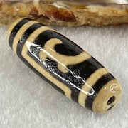 Natural Powerful Tibetan Old Oily Agate Double Du Mu Dzi Bead Heavenly Master (Tian Zhu) 
10.11g 37.8 by 13.0mm - Huangs Jadeite and Jewelry Pte Ltd