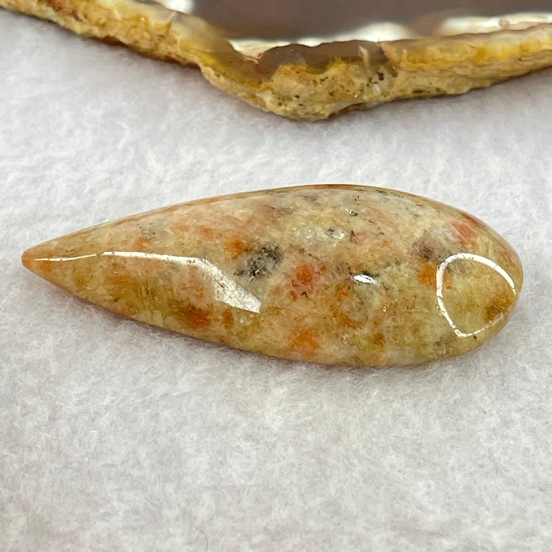 Natural Sunstone Pendant 17.27g 53.0 by 24.9 by 10.8mm - Huangs Jadeite and Jewelry Pte Ltd