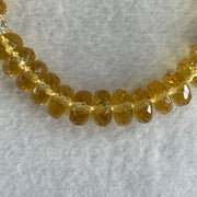 Natural Intense Yellow Citrine Donut with Hulu Charm Bracelet 26.29g 15cm 9.4mm 32 Beads - Huangs Jadeite and Jewelry Pte Ltd