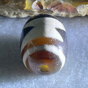 Natural Powerful Tibetan Old Oily Agate 5 Eyes Lightning Dzi Bead Heavenly Master (Tian Zhu) 五眼闪电天珠 5.09g 17.9 by 13.3mm - Huangs Jadeite and Jewelry Pte Ltd