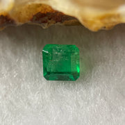 Natural Colombia Green Emerald (Beryl) Cut-Cornered Rectangular step cut 0.72ct 5.3 by 5.1 by 3.7mm - Huangs Jadeite and Jewelry Pte Ltd
