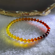 Natural Mixed Color Amber Beads Bracelet 1.88g 16cm 5.5mm 35 Beads - Huangs Jadeite and Jewelry Pte Ltd
