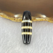 Natural Powerful Tibetan Old Oily Agate 3-Lines Dzi Bead Heavenly Master (Tian Zhu) 8.17g 38.1 by 12.2mm - Huangs Jadeite and Jewelry Pte Ltd