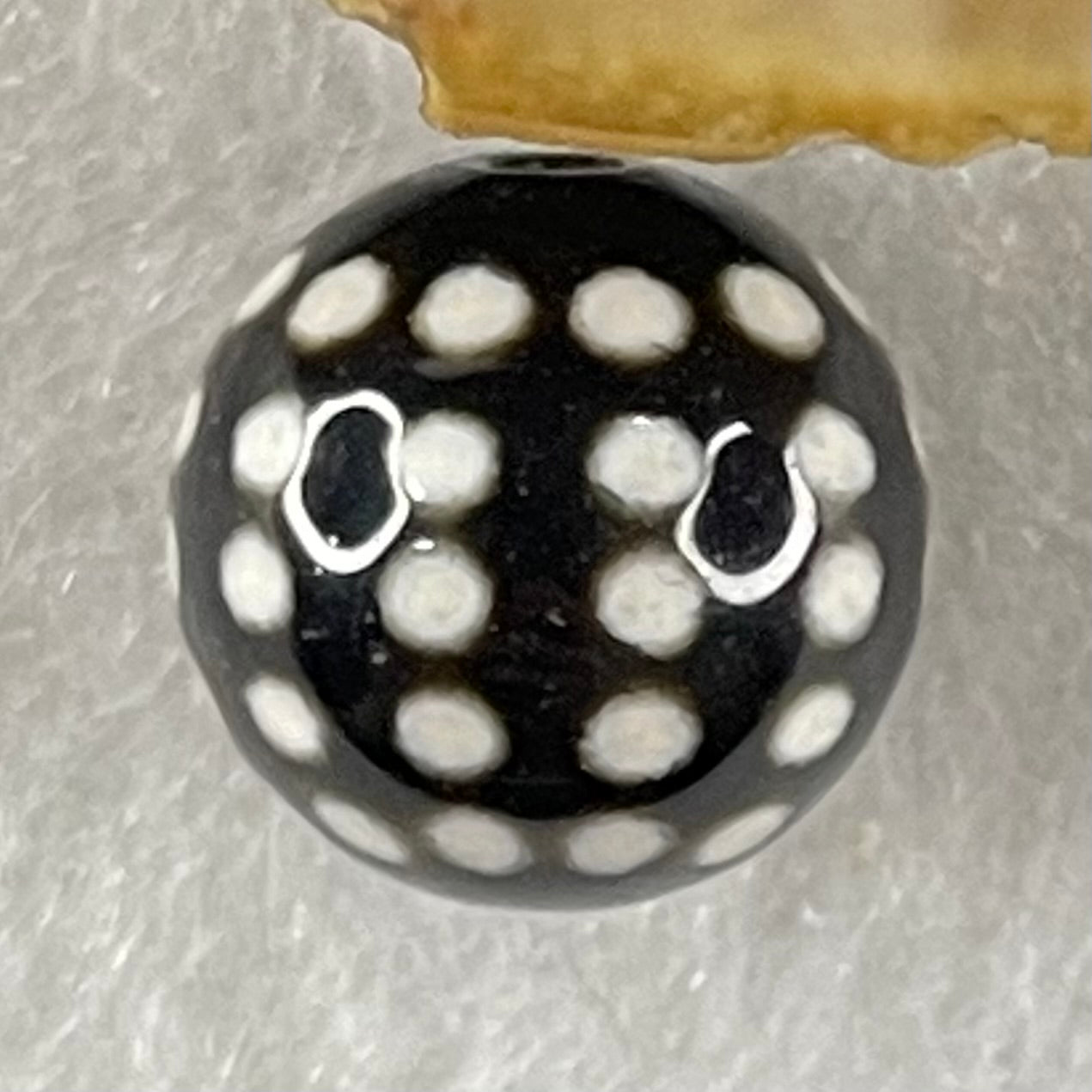 Natural Powerful Tibetan Old Oily Agate 50 Eyes Dzi Bead Heavenly Master (Tian Zhu) 五十眼天诛 1.47g 10.2 by 10.4mm - Huangs Jadeite and Jewelry Pte Ltd