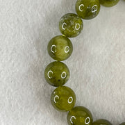 Natural Green Serpentine Jade Beads Bracelet 天然山由玉手链 42.89g 16.5cm 12.4mm 17 Beads - Huangs Jadeite and Jewelry Pte Ltd