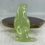 Natural Green Serpentine Seal Display 280.3g 98.5 by 72.8 by 82.4mm - Huangs Jadeite and Jewelry Pte Ltd