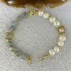 Natural White Pearls with Crystals Bracelet 11.31g 7.2 mm 8 Beads / 7.3mm 9 Pearls - Huangs Jadeite and Jewelry Pte Ltd
