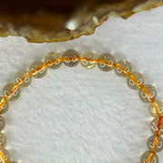 Natural Golden Rutilated Quartz Beads 天然金发水晶手链 12.88g 15.5cm 7.2mm 27 Beads - Huangs Jadeite and Jewelry Pte Ltd