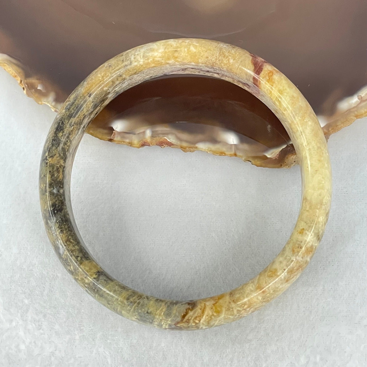 Antique Natural Brown Jasper Bangle Internal Diameter 64.7mm 80.62g 20.4 by 9.0mm - Huangs Jadeite and Jewelry Pte Ltd