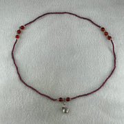 Natural Red Garnet Beads Necklace 11.43g 48cm 6.5mm 8Beads - 2.6mm 92Beads - Huangs Jadeite and Jewelry Pte Ltd