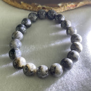 Average Grade Natural Labradorite Beads Bracelet 32.46g 16.5cm 10.7mm 19 Beads - Huangs Jadeite and Jewelry Pte Ltd