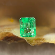 Natural Colombia Green Emerald (Beryl) Cut-Cornered Rectangular step cut 0.70cts 5.7 by 4.4 by 3.8mm - Huangs Jadeite and Jewelry Pte Ltd