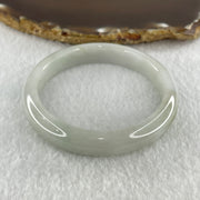 Natural Type A Faint Green Faint Lavender Jadeite Bangle 37.88g Inner Diameter 53.3mm 10.4 by 7.6mm (Very Very Slight Internal Lines) - Huangs Jadeite and Jewelry Pte Ltd