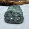 Type A Wuji Grey with Light Green Jadeite Dragon Pendent 78.99g 66.1 by 43.5 by 16.4mm - Huangs Jadeite and Jewelry Pte Ltd
