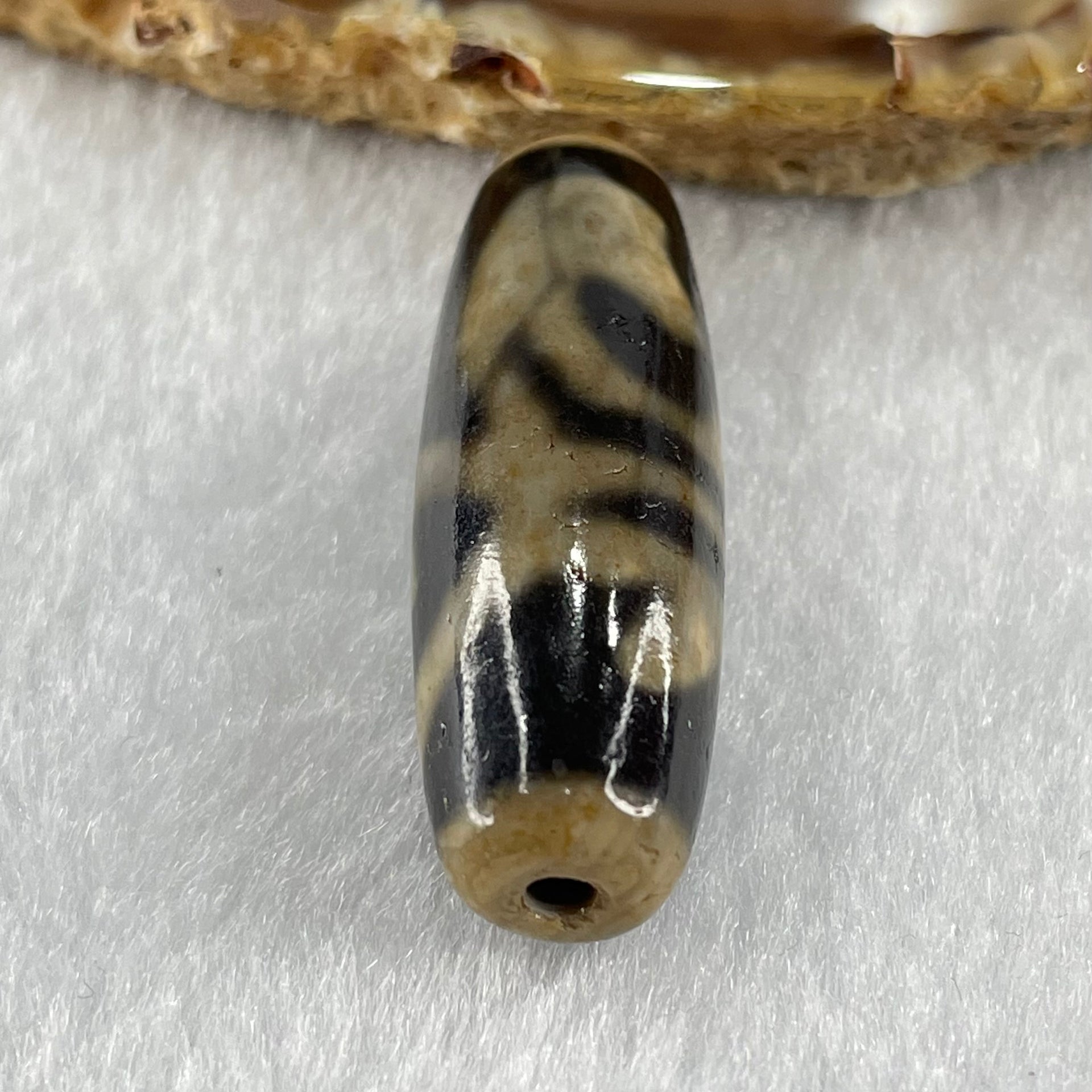 Natural Powerful Tibetan Old Oily Agate Zodiac Horse Dzi Bead Heavenly Master (Tian Zhu) 马天珠 8.99g 38.2 by 12.5mm - Huangs Jadeite and Jewelry Pte Ltd