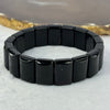Good Grade Black Obsidian Bracelet 48.47g 18cm 17.8 by 12.1 by 6.8mm 17 pcs - Huangs Jadeite and Jewelry Pte Ltd