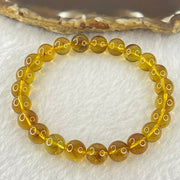 Natural Purple Honey Amber Beads Bracelet 天然紫蜜琥珀手链 5.99g 15cm 7.7mm 23 Beads - Huangs Jadeite and Jewelry Pte Ltd