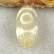 Natural Powerful Tibetan Old Oily Agate 3 Eyes Dzi Bead Heavenly Master (Tian Zhu) 三眼天诛 3.30g 20.1 by 10.6mm - Huangs Jadeite and Jewelry Pte Ltd