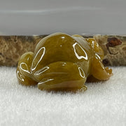 Natural Type A Yellow Jadeite Frog Pendant Charm 18.93g 31.7 by 26.4 by 16.9mm - Huangs Jadeite and Jewelry Pte Ltd