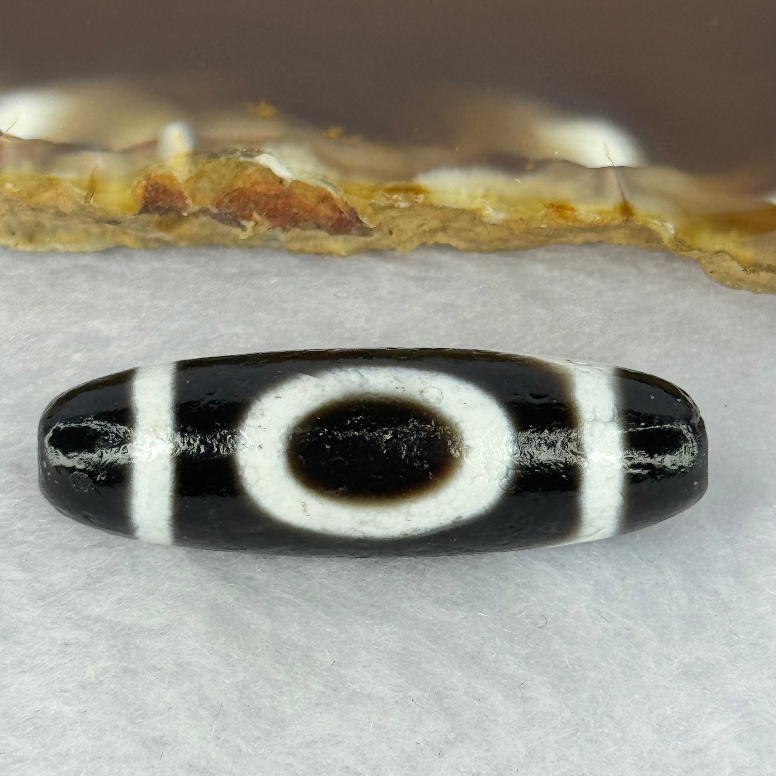 天然强力西藏老油性玛瑙1 眼靠山天珠天师（天珠） 一眼靠天珠7.14 克