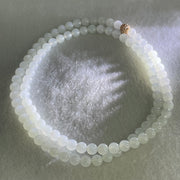 Type A White to Faint Blue Jadeite Beads Necklace 60.70g 66cm 7.1mm 98 Beads - Huangs Jadeite and Jewelry Pte Ltd