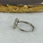 Type A Translucent Black Omphasite Jadeite Square Shaped in S925 Sliver Ring (Adjustable Size) 1.50g 7.5 by 7.5 by 1.5mm - Huangs Jadeite and Jewelry Pte Ltd