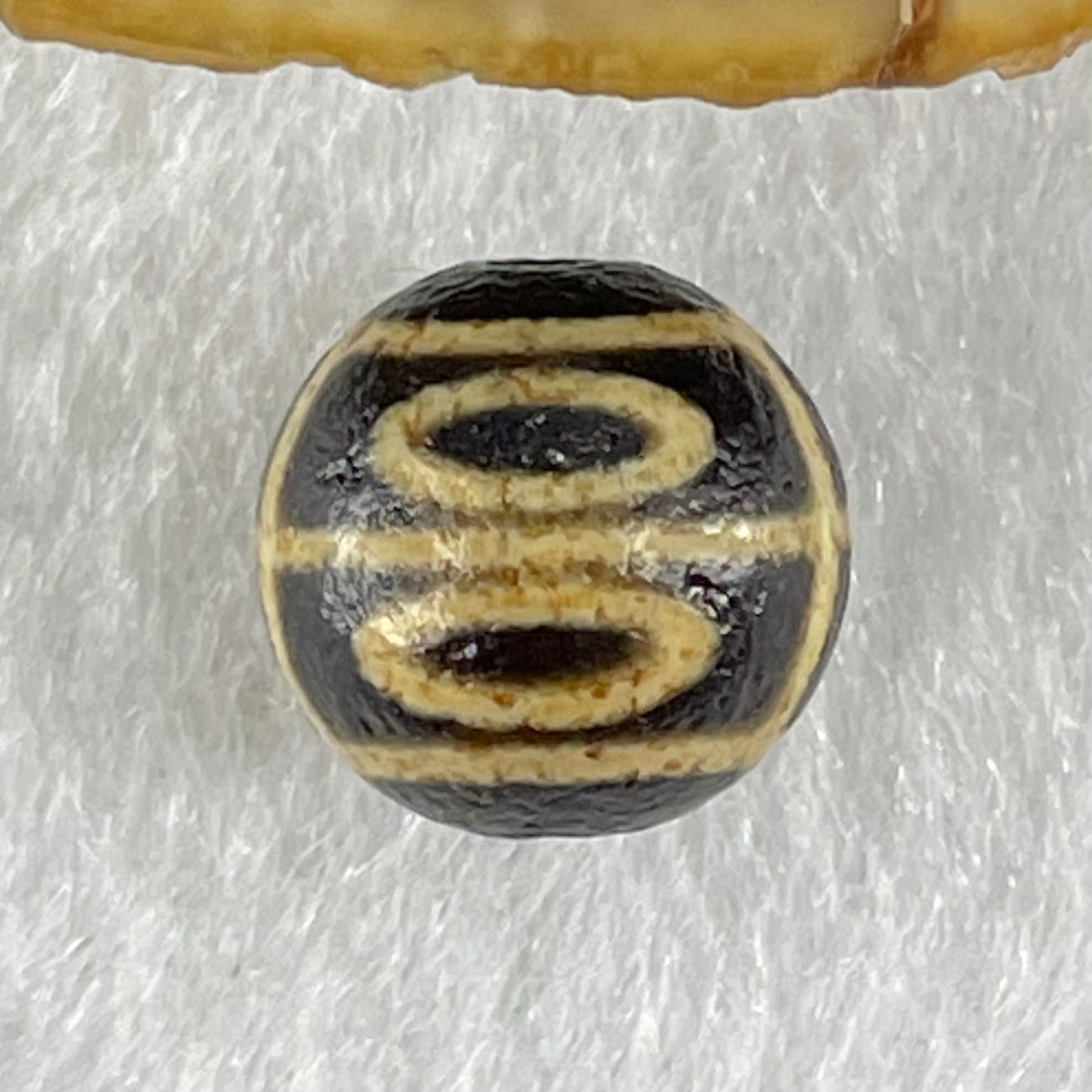 Natural Powerful Tibetan Old Oily Agate 4 Eyes Dzi Bead Heavenly Master (Tian Zhu) 四眼天诛 1.55g 10.2 by 10.5mm - Huangs Jadeite and Jewelry Pte Ltd
