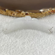 Type A Semi Icy Faint Lavender Jadeite Flower Charm in S925 Sliver Bracelets 13.70g 53.0 by 12.8 by 13.5mm - Huangs Jadeite and Jewelry Pte Ltd