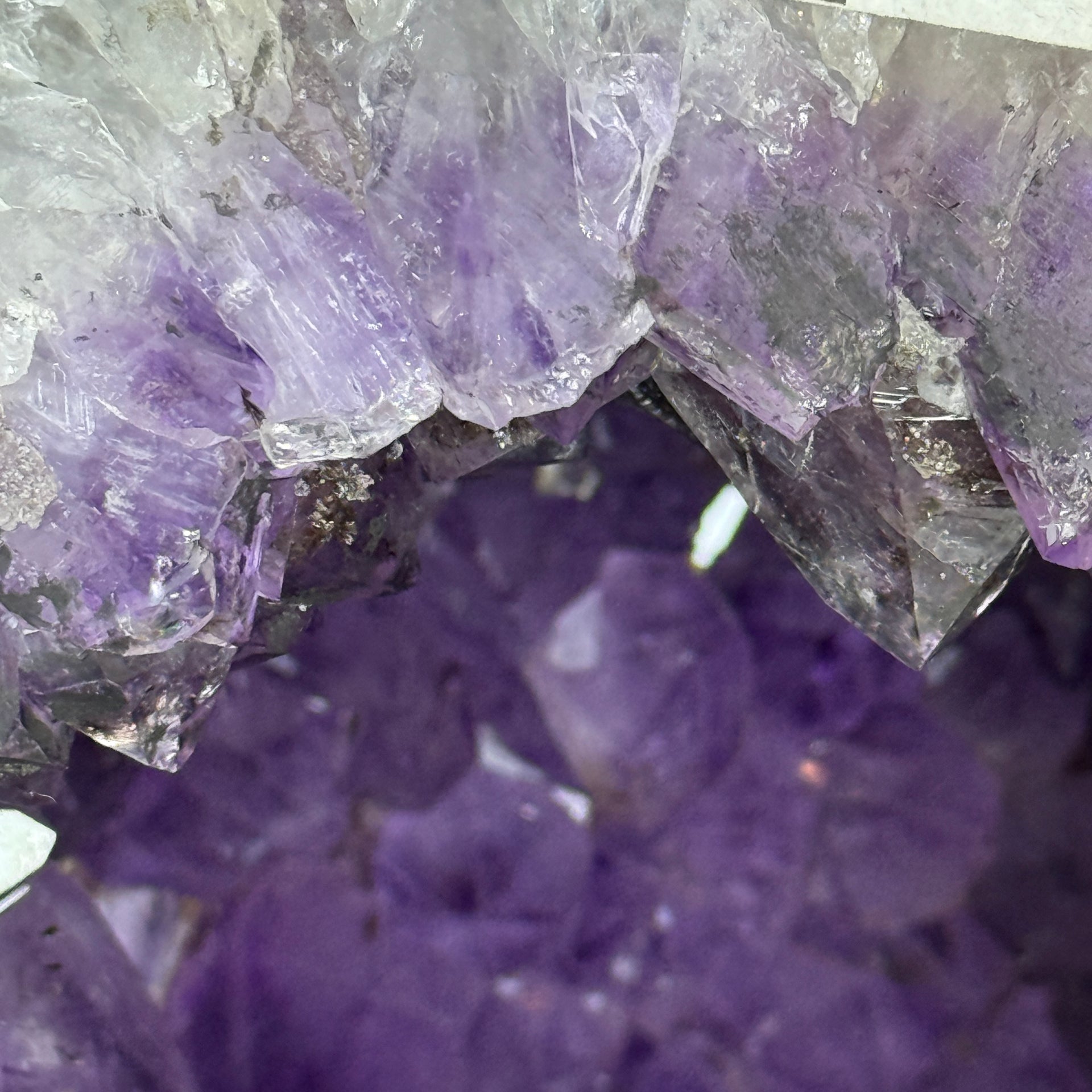 Natural Round Shape Amethyst Cave Display 17,231.7g 220.0 by 200.0 by 160.0mm - Huangs Jadeite and Jewelry Pte Ltd