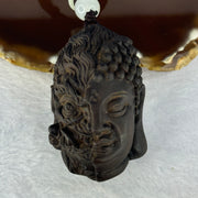 Natural Agarwood Good vs Evil Head Wooden Handplay 40.58g 58.0 by 36.5 by 36.5mm - Huangs Jadeite and Jewelry Pte Ltd