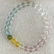 Very Very High Grade Transparent Natural Morganite Beryl Beads Bracelet 13.70g 16cm 7.2mm 27 Beads - Huangs Jadeite and Jewelry Pte Ltd