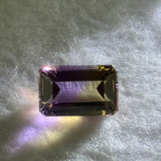 Natural Faceted Ametrine Parallelogram Shape 10.12ct 16.4 by 10.5 by 7.7mm - Huangs Jadeite and Jewelry Pte Ltd