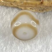 Natural Powerful Tibetan Old Oily Agate Tiger Tooth Daluo Dzi Bead Heavenly Master (Tian Zhu) 2.01g 9.6 by 11.3mm - Huangs Jadeite and Jewelry Pte Ltd