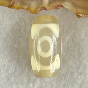 Natural Powerful Tibetan Old Oily Agate 3 Eyes Dzi Bead Heavenly Master (Tian Zhu) 三眼天诛 3.14g 20.0 by 10.4mm - Huangs Jadeite and Jewelry Pte Ltd