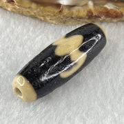 Natural Powerful Tibetan Old Oily Agate Bat with Insect or Happiness Fu Shou Dzi Bead Heavenly Master (Tian Zhu) 蝙蝠昆虫天珠 9.19g 37.7 by 12.5mm - Huangs Jadeite and Jewelry Pte Ltd