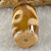 Natural Powerful Tibetan Old Oily Agate Patina Guiren Tairen Human Dzi Bead Totem Amulet Heavenly Master (Tian Zhu) 贵人天诛 4.77g 19.6 by 11.8mm - Huangs Jadeite and Jewelry Pte Ltd