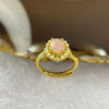 Pink Opal 6.0 by 8.0 by 4.0 mm (estimated) in 925 Silver Ring 2.35g - Huangs Jadeite and Jewelry Pte Ltd