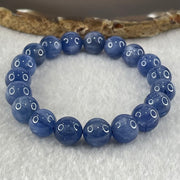 Natural Blue Kyanite Beads Bracelet 35.24g 15.5cm 10.3mm 19 Beads - Huangs Jadeite and Jewelry Pte Ltd