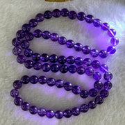 Good Grade Natural Amethyst Necklace 40.44g 52cm 7.3mm 79 Beads - Huangs Jadeite and Jewelry Pte Ltd