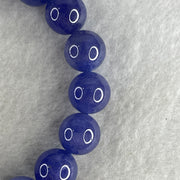 Certified Good Grade Natural Blue Tanzanite Beads Bracelet 40.31g 16.5cm 10.8mm 19Beads - Huangs Jadeite and Jewelry Pte Ltd
