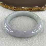 Natural Type A Light Lavender with Green Jadeite Bangle 59.36g Inner Diameter 55.4mm 12.0 by 9.8mm (Close to Perfect) - Huangs Jadeite and Jewelry Pte Ltd