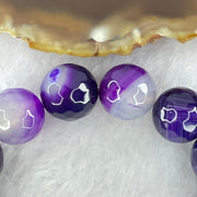 Dyed Agate Faceted Beads Bracelet 49.39g 17cm 13.8mm 14 Beads - Huangs Jadeite and Jewelry Pte Ltd