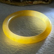 Transparent Orange to Yellow Quartzite Jade Bangle 天山玉手镯 Internal Diameter 57.3mm 38.10g 9.6 by 9.6mm - Huangs Jadeite and Jewelry Pte Ltd