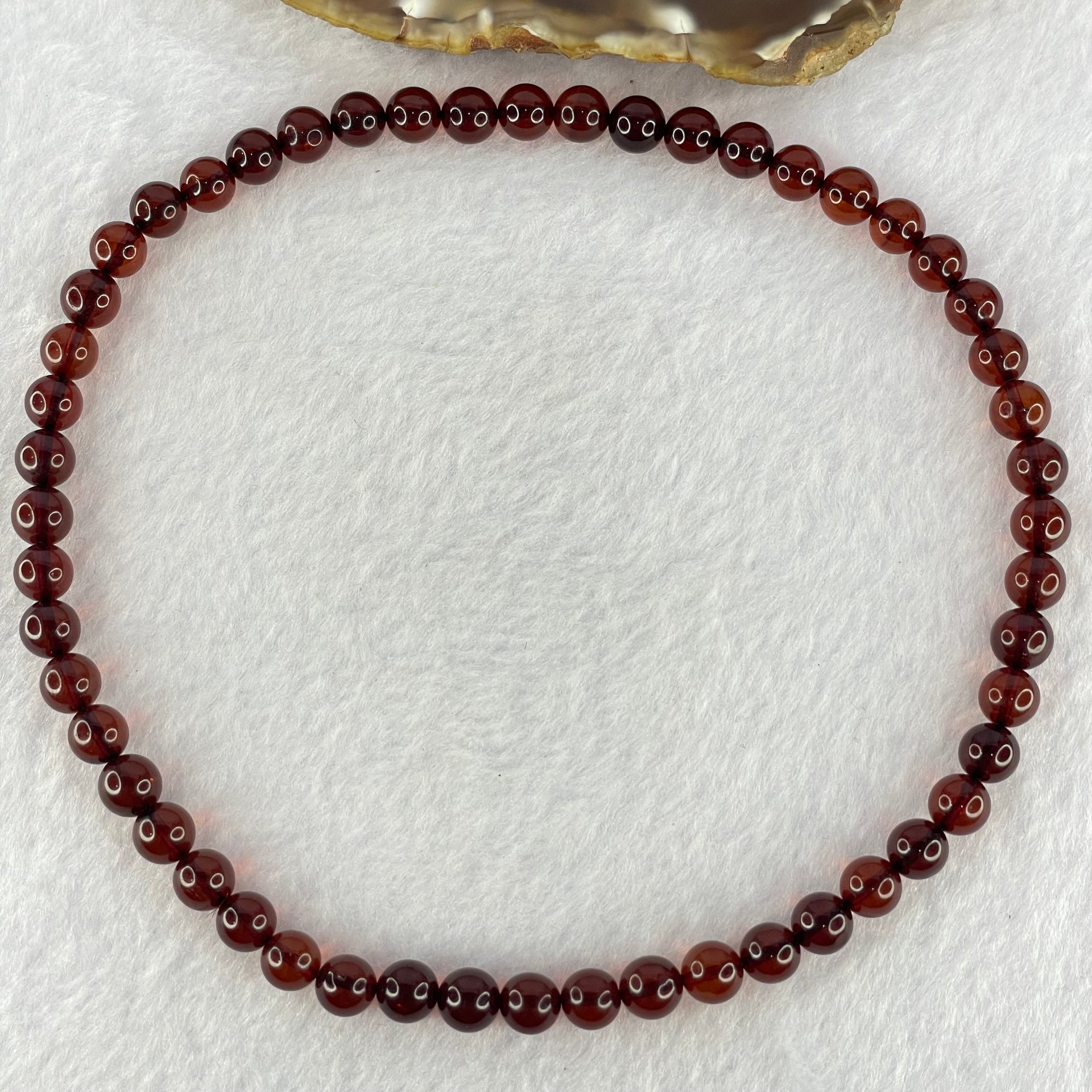 Natural Mixed Color Amber Beads Elastic Necklaces 6.71g 58cm 4.9mm 117 Beads - Huangs Jadeite and Jewelry Pte Ltd