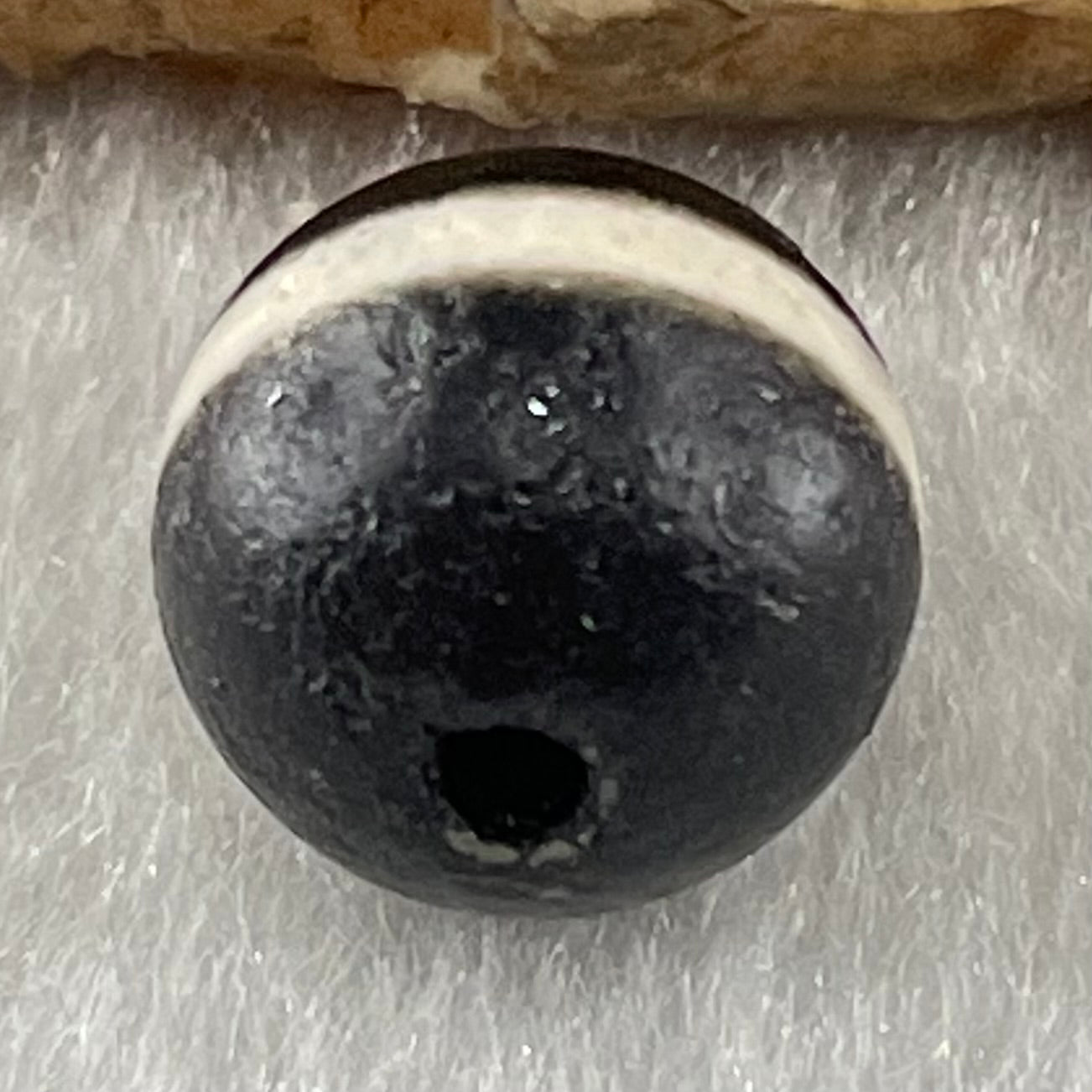 Natural Powerful Tibetan Old Oily Agate 1 Lines Dzi Bead Heavenly Master (Tian Zhu) 1.42g 10.0 by 10.4mm - Huangs Jadeite and Jewelry Pte Ltd