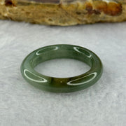 Type A Oily Green Jadeite Ring 3.19g 5.0 by 4.0mm US8.25 HK18 - Huangs Jadeite and Jewelry Pte Ltd