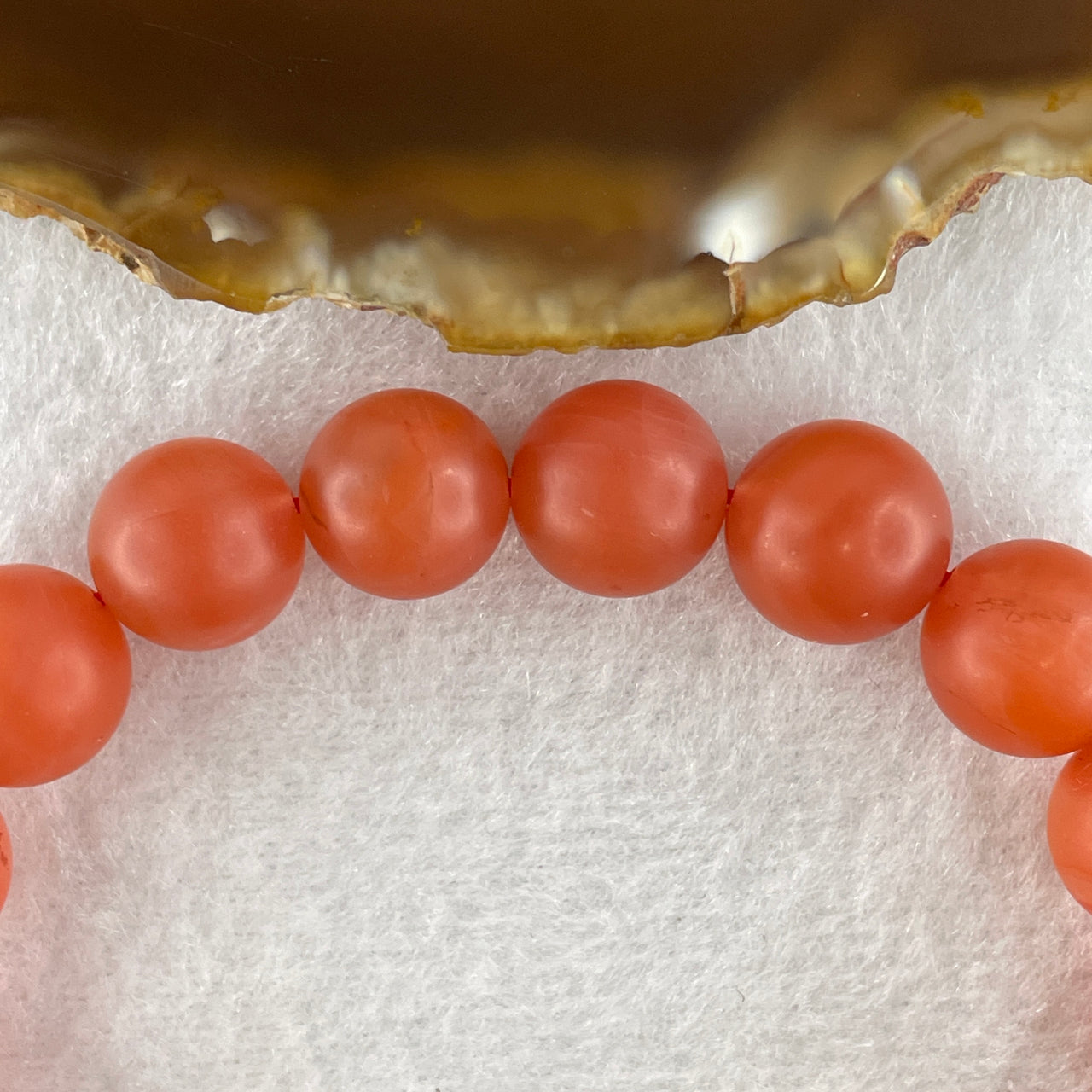 Natural Rough Red Agate Beads Bracelet 39.77g 17cm 11.9mm 18Beads
